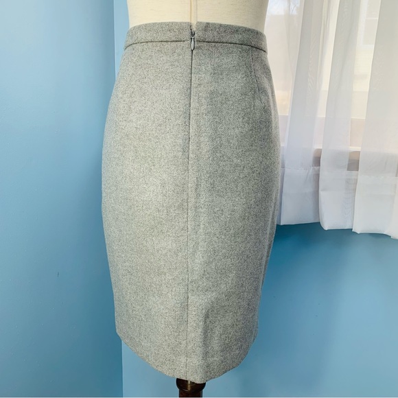 J. Crew Light Grey Wool Pencil Skirt with Zippers - Picture 8 of 8